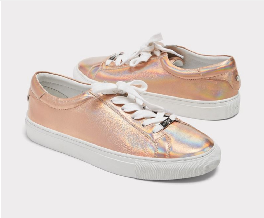 J/Slides Lacee Lace Up Sneaker in Rose Gold // 7M